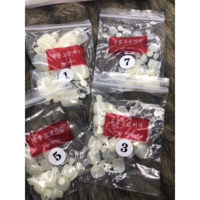 Túi Móng Úp Chân HSM Cao Cấp 500 Móng Đủ Size, Nhựa Dẻo Siêu Mỏng, Bám Keo Tốt, Form Chuẩn Cho Làm Nail giả Dễ Sử Dụng
