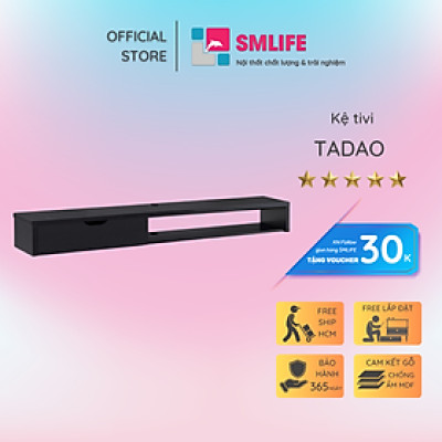 Kệ TV gỗ phòng ngủ nhỏ gọn tiện dụng SMLIFE Tadao