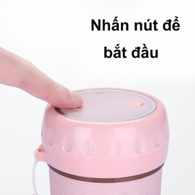 Máy Xay Sinh Tố Cầm Tay Mini Đa Năng 330ML Có Quai Xách  Chính Hãng MINIIN  - Xay Cực Nhanh 9s, An Toàn 