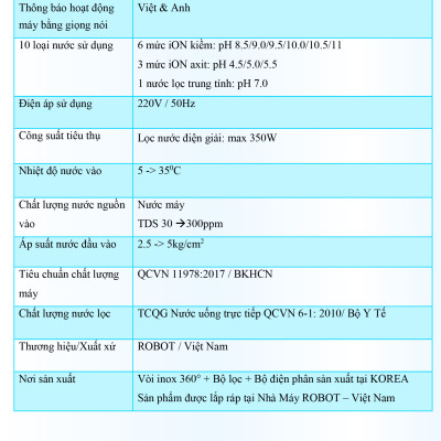 Máy Lọc Nước Điện Giải Ion Kiềm ROBOT IonPrince 910 Chức Năng Nóng Thông Minh - Tạo 10 Loại Nước Sử Dụng Tốt Cho Sức Khỏe - Hàng Chính Hãng