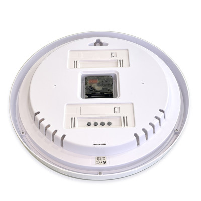 Đồng hồ treo tường Nhật Bản Rhythm CFG728NR03. Kt 35.0 x 5.0cm, 1.02kg. Vỏ nhựa. Dùng Pin.