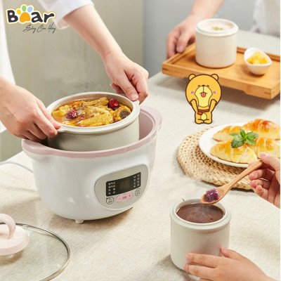 Nồi Nấu Chậm 1,6L Bear SUBE002 Đa Năng Nấu Cháo, Chưng Yến Bản Quốc Tế - Hàng Chính Hãng