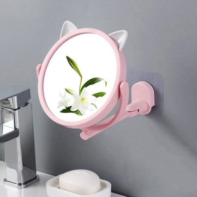 Gương tròn hình thỏ treo tường đường kính 14.5cm ( màu hồng, trắng giao ngẫu nhiên)