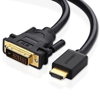 Ugreen UG50349HD133TK 3M màu Đen Cáp chuyển đổi HDMI sang DVI 24 + 1 thuần đồng - HÀNG CHÍNH HÃNG