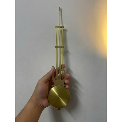 Phụ kiện lắc đồng hồ treo tường cao cấp – Cây lắc hợp kim mạ vàng bóng, dùng cho đồng hồ gỗ lũa, đồng hồ cổ