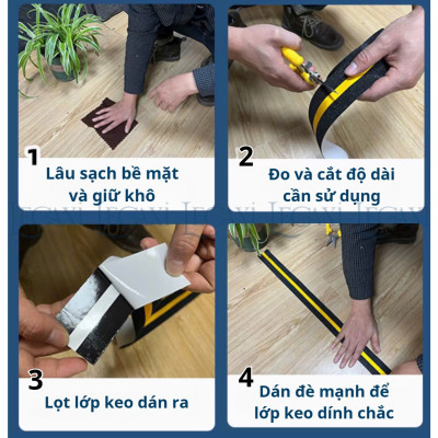 Băng Keo Chống Trượt 5cm x 5 Mét Chống Trơn Trượt Sàn Nhà, Cầu Thang An Toàn Cho Trẻ Em, Người Lớn