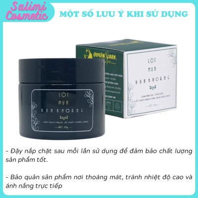 Lột Mụn Bùn Khoáng Quyên Lara 50g, Lột Mụn Cám, Mụn Đầu Đen, Làm Sạch Mụn, Se Khít Lỗ Chân Lông