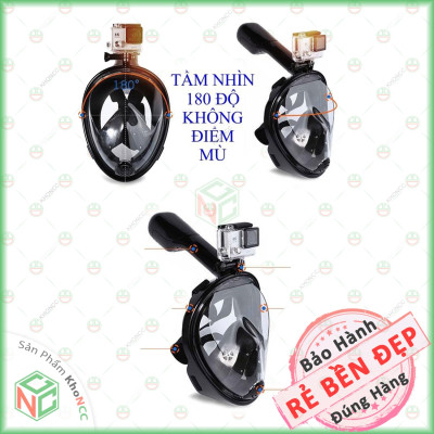 (Khám Phá) Mặt Nạ Lặn Cao Cấp KhoNCC Hàng Chính Hãng - Chống Sương Mù - Nhìn Bao Quát 180 độ Cho Trải Nghiệm Tuyệt Vời - KLM-MNLCC