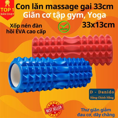 Con Lăn Foam Roller Massage Gai 33cm - Ống Lăn Dãn Cơ Tập Gym, Yoga, Thể Hình miDoctor