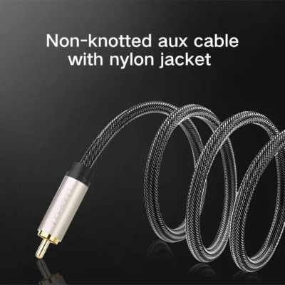 Ugreen UG20733AV132TK 2M chỉ dùng cho tv xiaomi màu Xám Cáp âm thanh bông sen Coaxial sang 3.5mm dương cao cấp - HÀNG CHÍNH HÃNG