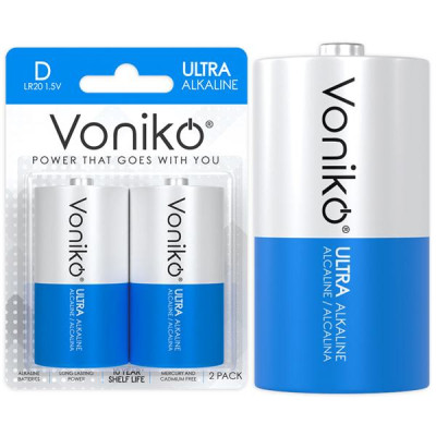 Vỉ 2 Pin Kiềm D 1.5V - Voniko