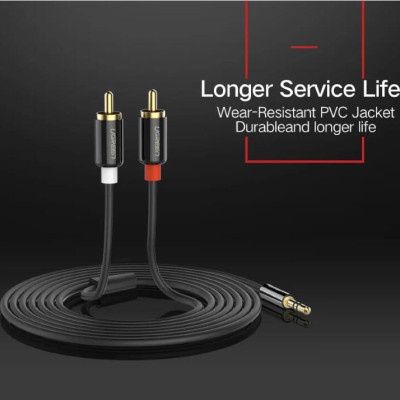 Ugreen UG10583AV116TK 1.5M màu Đen Cáp âm thanh 2 đầu Bông sen sang 3.5mm Dương mạ vàng - HÀNG CHÍNH HÃNG