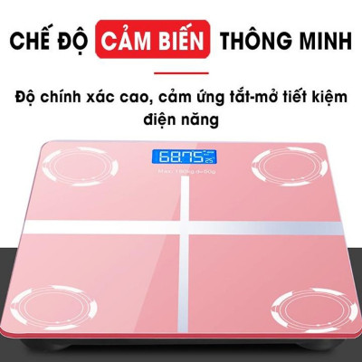 Cân Sức Khoẻ Gia Đình Chịu Lực Tốt Mặt Kinh Điện Tử Màn Hình LCD Rõ Nét Kinh Cường Lực Cao Cấp Thiết Kế Gọn Nhẹ Bo Tròn Góc 