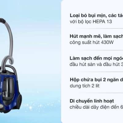 Máy hút bụi Samsung VCC8836V36/XSV - Hàng chính hãng