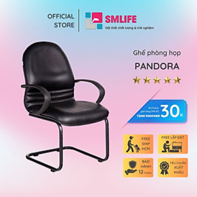 Ghế phòng họp chân quỳ bọc da SMLIFE Pandora