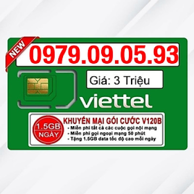 Sim Viettel số đẹp - Hàng chính hãng - 0979.09.05.93