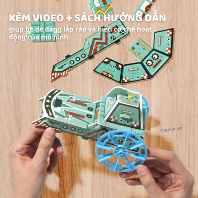 Đồ chơi lắp ráp mô hình lắp ghép robot vũ trụ, Đồ chơi khoa học Stem cho bé 5,6,7,8,9,10 tuổi Mideer stembox