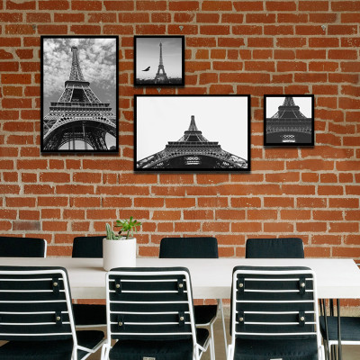 Bộ 4 Khung Hình Kính Treo Tường Tặng bộ ảnh như hình mẫu, Đinh Treo Tranh và sơ đồ treo - Khung Hình Phạm Gia PGCTK57