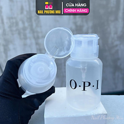 Lọ Đựng Axeton OPI Nhựa Siêu Bền 250ml Làm Nail, Bình Nhún OPI Nhấn Đựng Cồn Tẩy Rửa, Gen Xoáy Chặt Chống Bay Hơi Nail Phương Miu