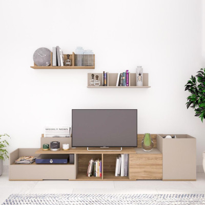 Kệ tivi gỗ cho phòng ngủ giá rẻ SMLIFE Tamron