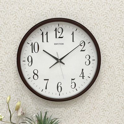 Đồng hồ treo tường Nhật Bản Rhythm CMG430NR06 Kt 50.0 x 4.5cm, 1.87kg Vỏ nhựa. Dùng Pin.