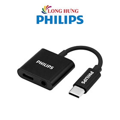 Cổng chuyển đổi Philips 2 in 1 USB-C to Audio Adapter SWA3021 - Hàng chính hãng