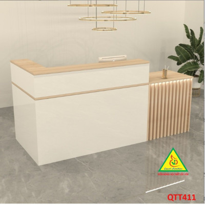 QUẦY LỄ TÂN, QUẦY TIẾP TÂN, QUẦY TÍNH TIỀN, QUẦY THU NGÂN QTT411 - Nội thất lắp ráp Viễn Đông Adv