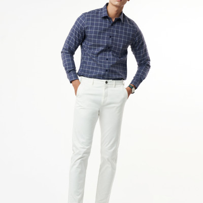 Áo Sơ Mi Caro Melange Nam Cotton Chống Nhăn Tự Nhiên N&M Thương Hiệu NINOMAXX 2110030