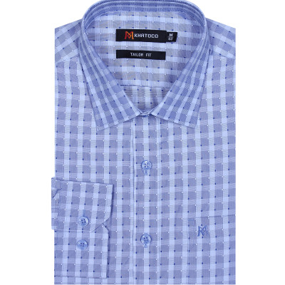 Áo sơ mi nam tay dài form suông Khatoco A1MD468T1-CNCR235-2411-D