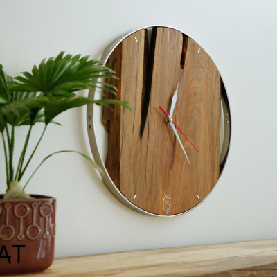 Đồng Hồ Treo Tường Chế Tác Gỗ Mộc Độc Đáo Phong cách Bắc Âu Ấn Tượng DH12050132