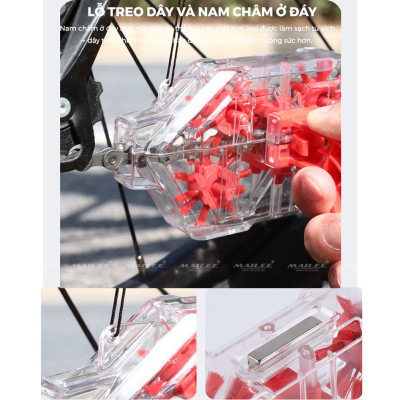 Dụng Cụ Làm Sạch Chà Sên Xích Xe Đạp CHAIN WASHER CW-022 Ngâm Trong Suốt, Làm Sạch Dầu Mỡ Dễ Dùng, Tiện lợi, Hiệu Quả, Nhanh chóng (2 tùy chọn) - Mai Lee
