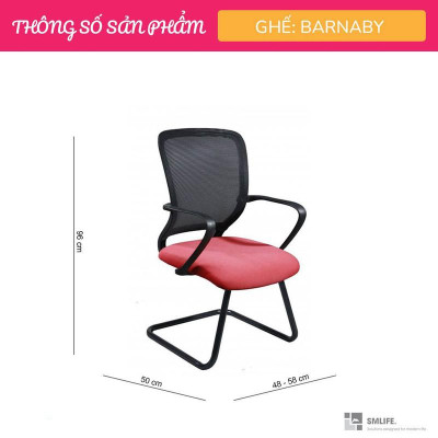 Ghế chân quỳ lưng trung bọc lưới SMLIFE Barnaby