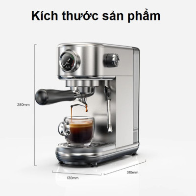 HÀNG CHÍNH HÃNG - Máy pha cà phê bán tự động Espresso, Cappuccino, Latte. Thương hiệu Mỹ cao cấp HiBREW - H10B
