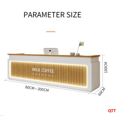 Bàn thu ngân, bàn lễ tân, bàn tính tiền bằng gỗ MDF QTT504 - NỘI THẤT LẮP RÁP VIENDONGADV