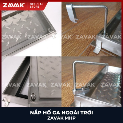 Nắp hố ga lát đá ZAVAK MHP-AA60 KT60x60cm/ lát đá 2cm/ inox 304