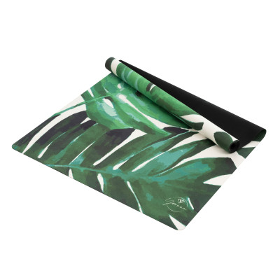 Thảm tập yoga chính hãng Yvonne, Monsteria Leaf (TẶNG KÈM 3 PHẦN QUÀ), dày 6mm bề mặt nhám, siêu bám, chống trơn trượt, ưa mồ hôi