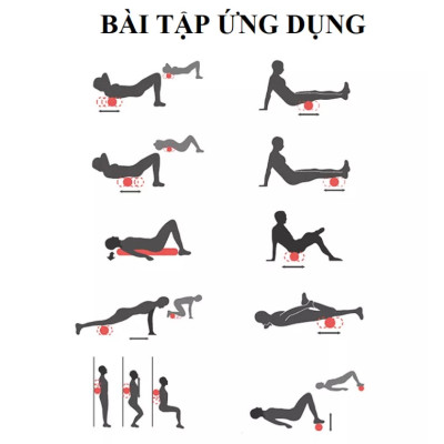 Con Lăn Massage, Dãn Cơ Tập Gym,Yoga Hàng Chuẩn 45cm và 33cm - Hàng chính hãng dododios