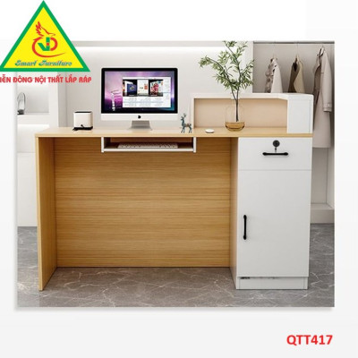 QUẦY LỄ TÂN, QUẦY TIẾP TÂN, QUẦY TÍNH TIỀN, QUẦY THU NGÂN QTT417 - Nội thất lắp ráp Viễn Đông Adv