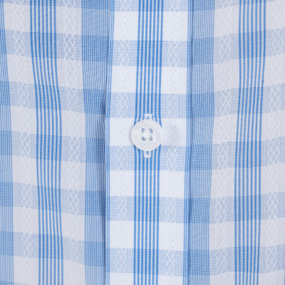 Áo sơ mi nam tay ngắn họa tiết sọc kẻ xanh GENTITI By Thái Tuấn - 1C810HAKT100