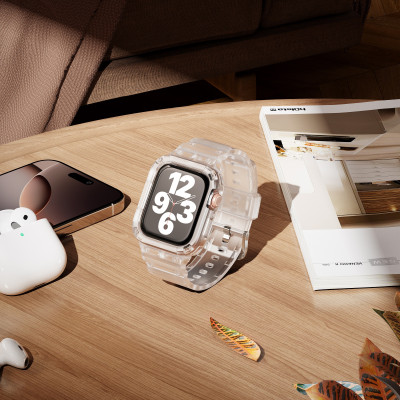 Ốp Case tích hợp dây đeo Gshock Style cho Apple Watch Series 10 Size 42mm / 46mm - Hàng Chính Hãng