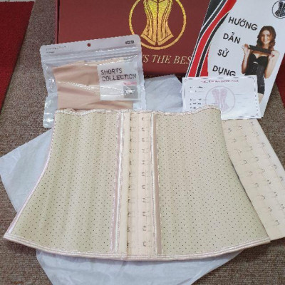 Đai nịt bụng (gen siết giảm eo) Latex 25 xương thông hơi Hi lạp