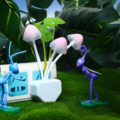 Đèn Ngủ Cảm Ứng Hình Chậu Hoa Và Nấm - Hàng chính hãng