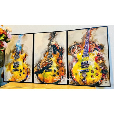 (ẢNH THẬT) Tranh treo tường âm nhạc 6 trang trí decor có sẵn khung kèm đinh treo