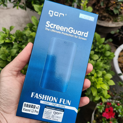Miếng Dán Dẻo Gor Cho Xiaomi 12 Pro Full Màn Hình, Dán Dẻo 3D Trong Suốt Vuốt Mượt, Hạn Chế Bám Vân Tay - Hãng Gor - Hàng Nhập Khẩu