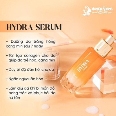 HYDRA SERUM Phục Hồi Da Quyên Lara 40ml, Dưỡng Da Trắng Hồng,Tái Tạo Collagen, Ngăn Ngừa Lão Hóa