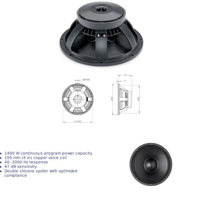 Loa Rời 4 TẤC B&C SPEAKERS - ITALIA 15PZB100 (1 CÁI)– Hàng Chính Hãng