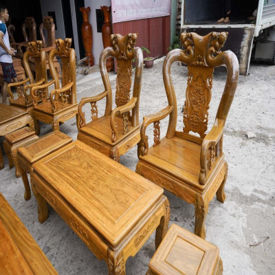Bộ Bàn Ghế Minh Quốc Đào Gỗ Lim Xanh Nam Phi