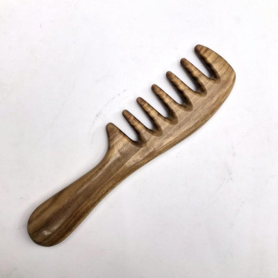 Lược răng thưa massage đầu bằng gỗ Thơm/ giúp lưu thông máui (Size: XL- 20cm) - COH259 