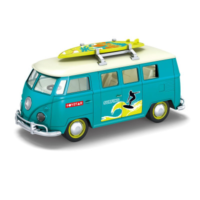 TOYSTAR - 666-16P Mô hình đồ chơi xe tải cổ điển lướt sóng tỉ lệ 1:14 có nhạc và đèn (KT 27x10x12.5cm)