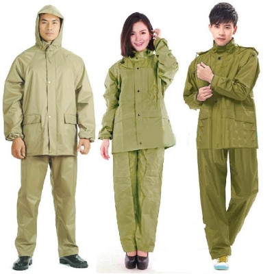 Bộ Quần Áo Mưa Quân Đội, Quân Nhu Chống Thấm  - Màu Vàng